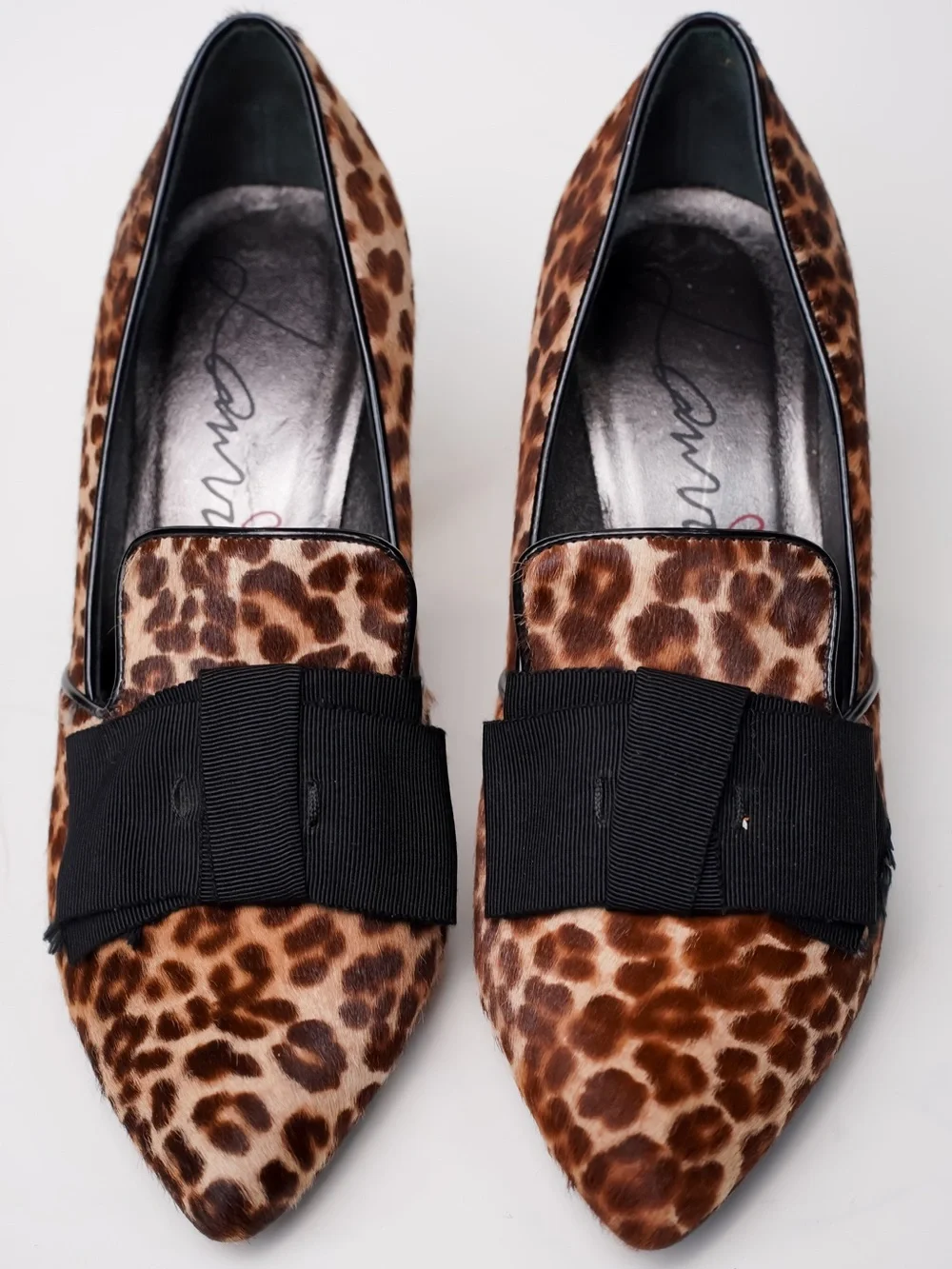 Lanvin Vintage Leopard Pony Hair Bow Pumps Heels 36.5 US 6.5